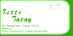 kitti tatay business card